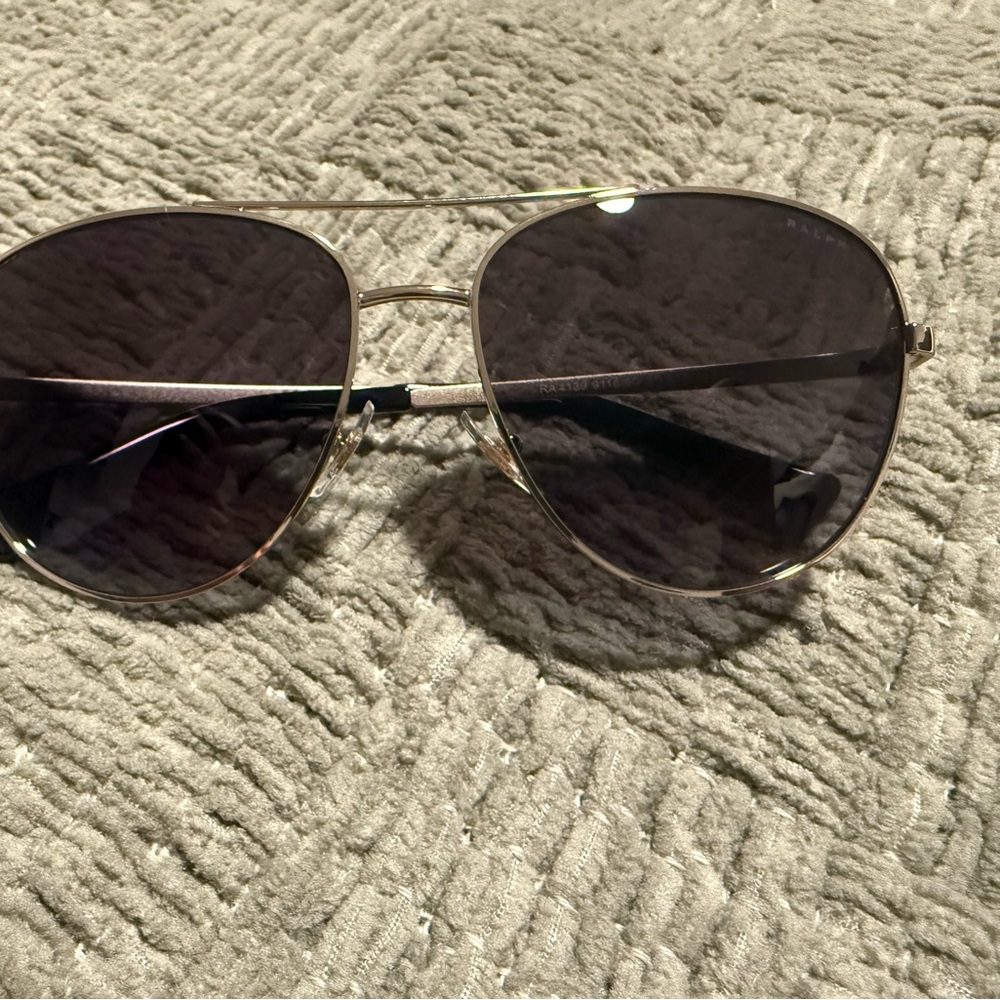 Ralph Gold Aviator Sunglasses with Gray gradient  Lenses